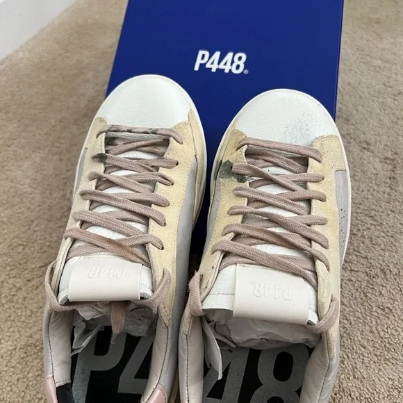 P448 John Sneaker size 7 (37) Pink, Silver & White - read description for more - Picture 3 of 8